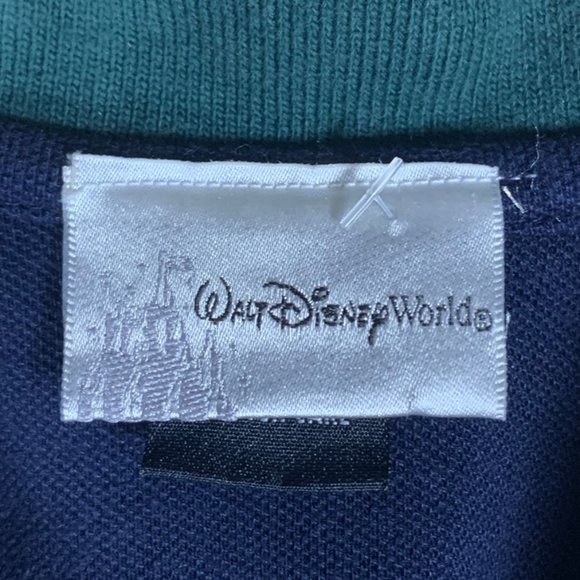 Disney Mickey Mouse Blue Green Polo - Picture 3 of 5